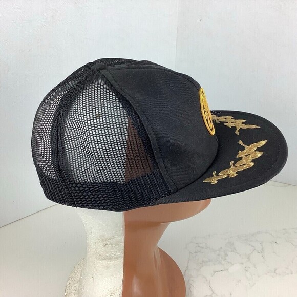 Vintage Demac Trucker Hat Adjustable Snapback Black NO TAG - Picture 3 of 6